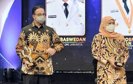 Anies Baswedan saat bersama Khofifah Indar Parawansa