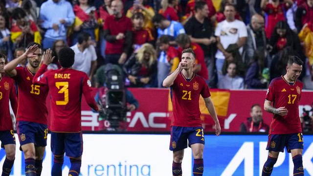 Laga Spanyol vs Norwegia di Kualifikasi Euro 2024 (AP)