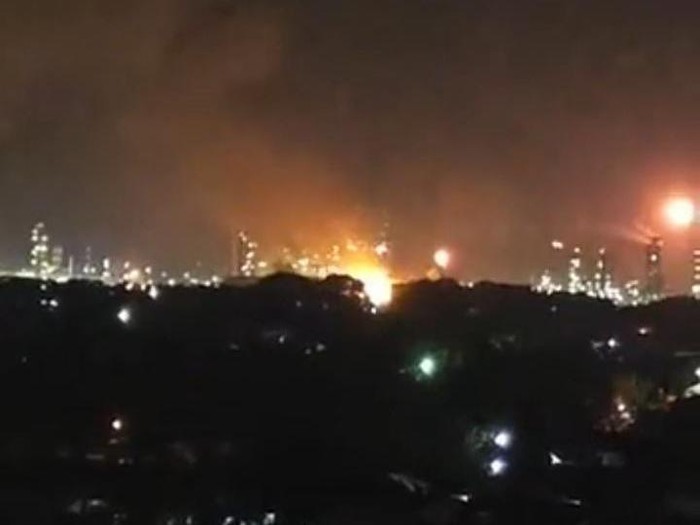 Saat kebakaran kilang minyak Dumai (Ist)