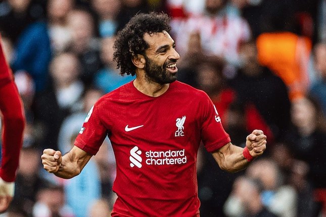 Mohamed Salah usai cetak gol/Net
